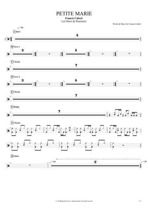 Francis Cabrel Chords & Tabs for Guitar, Ukulele, Bass, Drums at ...